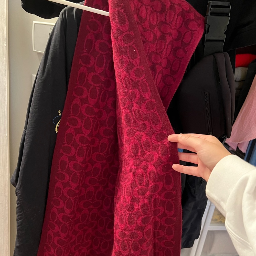 Red coach scarf
